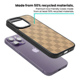 BEIGE CHECKERED Magsafe Black Impact Phone Case for iPhone 13 Pro, iPhone 14 Pro, iPhone 15 Pro