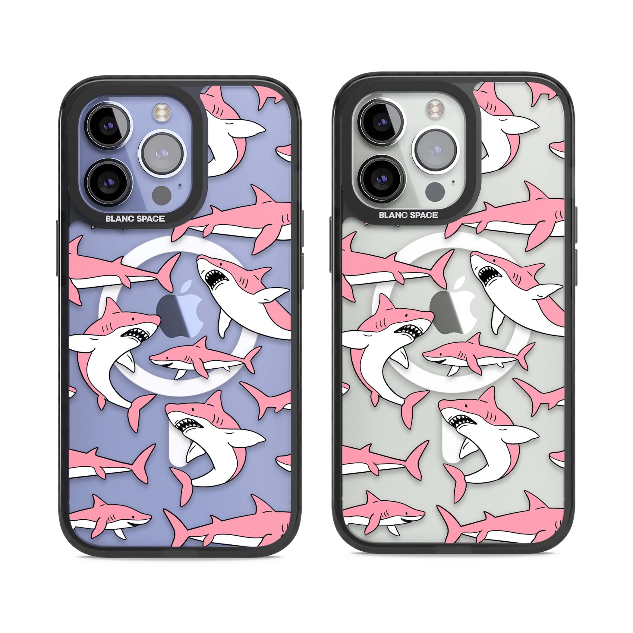 Bubblegum Sharks for her iPhone case | Black Impact Magsafe case for iPhone 13 Pro, iPhone 14 Pro, iPhone 15 Pro
