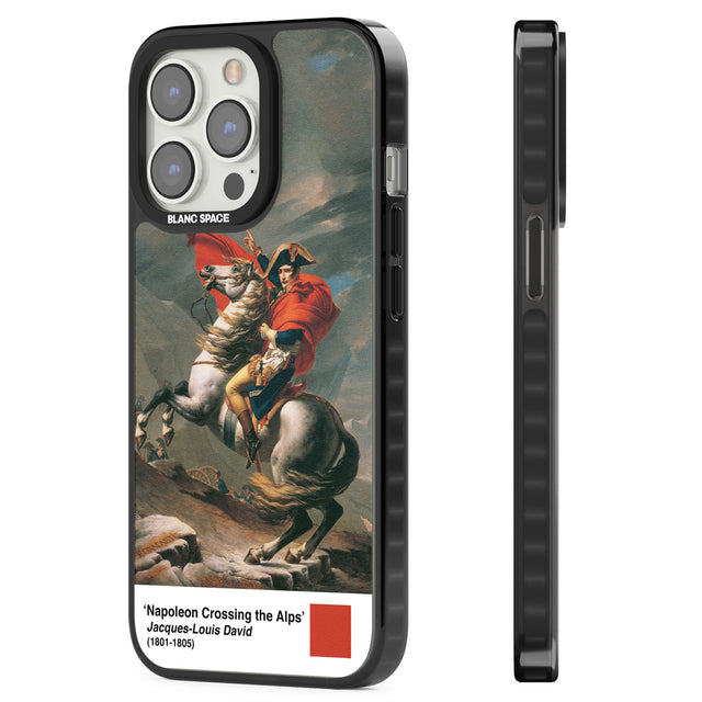 Napoleon Crossing the Alps Magsafe Black Impact Phone Case for iPhone 13 Pro, iPhone 14 Pro, iPhone 15 Pro