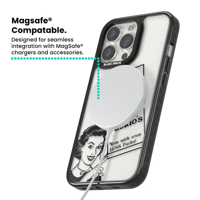 "Don't Give a F*ckio's" Cereal Magsafe Black Impact Phone Case for iPhone 13 Pro, iPhone 14 Pro, iPhone 15 Pro