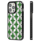 Emerald Stars Pattern (Clear) Magsafe Black Impact Phone Case for iPhone 13 Pro, iPhone 14 Pro, iPhone 15 Pro