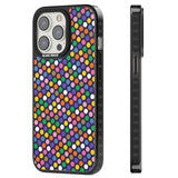 Multicolour Polka-dot Fiesta (Purple) Magsafe Black Impact Phone Case for iPhone 13 Pro, iPhone 14 Pro, iPhone 15 Pro