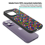 Multicolour Polka-dot Fiesta (Purple) Magsafe Black Impact Phone Case for iPhone 13 Pro, iPhone 14 Pro, iPhone 15 Pro