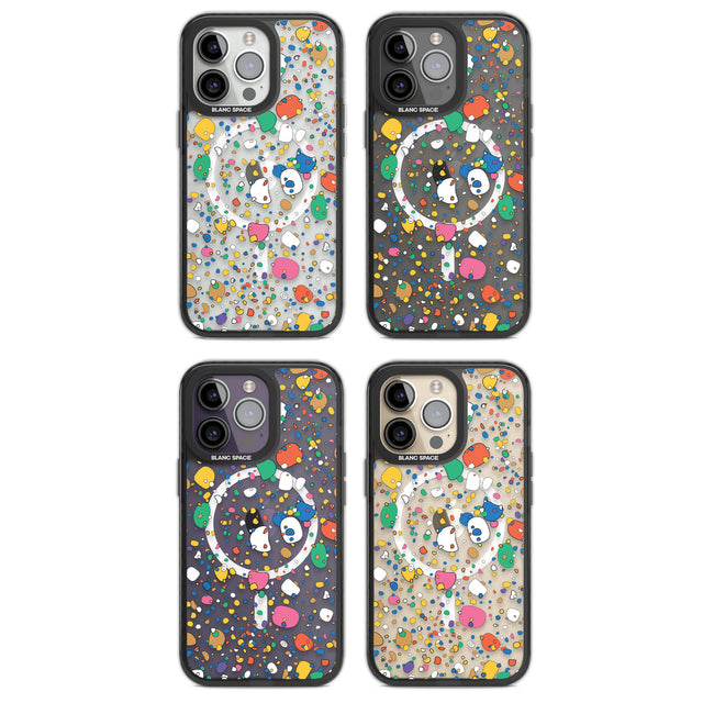 Colourful Confetti Pebbles Magsafe Black Impact Phone Case for iPhone 13 Pro, iPhone 14 Pro, iPhone 15 Pro