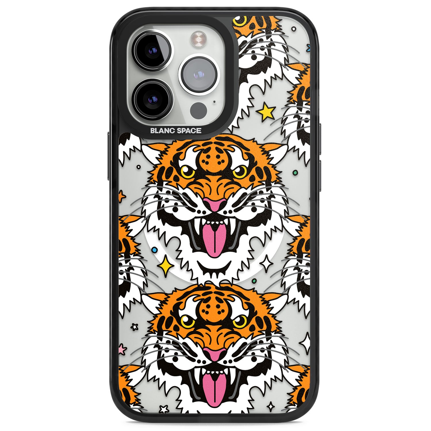 Fierce Jungle Tigers Magsafe Black Impact Phone Case for iPhone 13 Pro, iPhone 14 Pro, iPhone 15 Pro