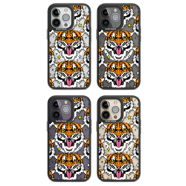 Fierce Jungle Tigers Magsafe Black Impact Phone Case for iPhone 13 Pro, iPhone 14 Pro, iPhone 15 Pro