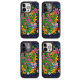 Psychedelic Jungle Dragon (Purple) Magsafe Black Impact Phone Case for iPhone 13 Pro, iPhone 14 Pro, iPhone 15 Pro