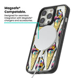 Trip & Drip Ice Cream Magsafe Black Impact Phone Case for iPhone 13 Pro, iPhone 14 Pro, iPhone 15 Pro