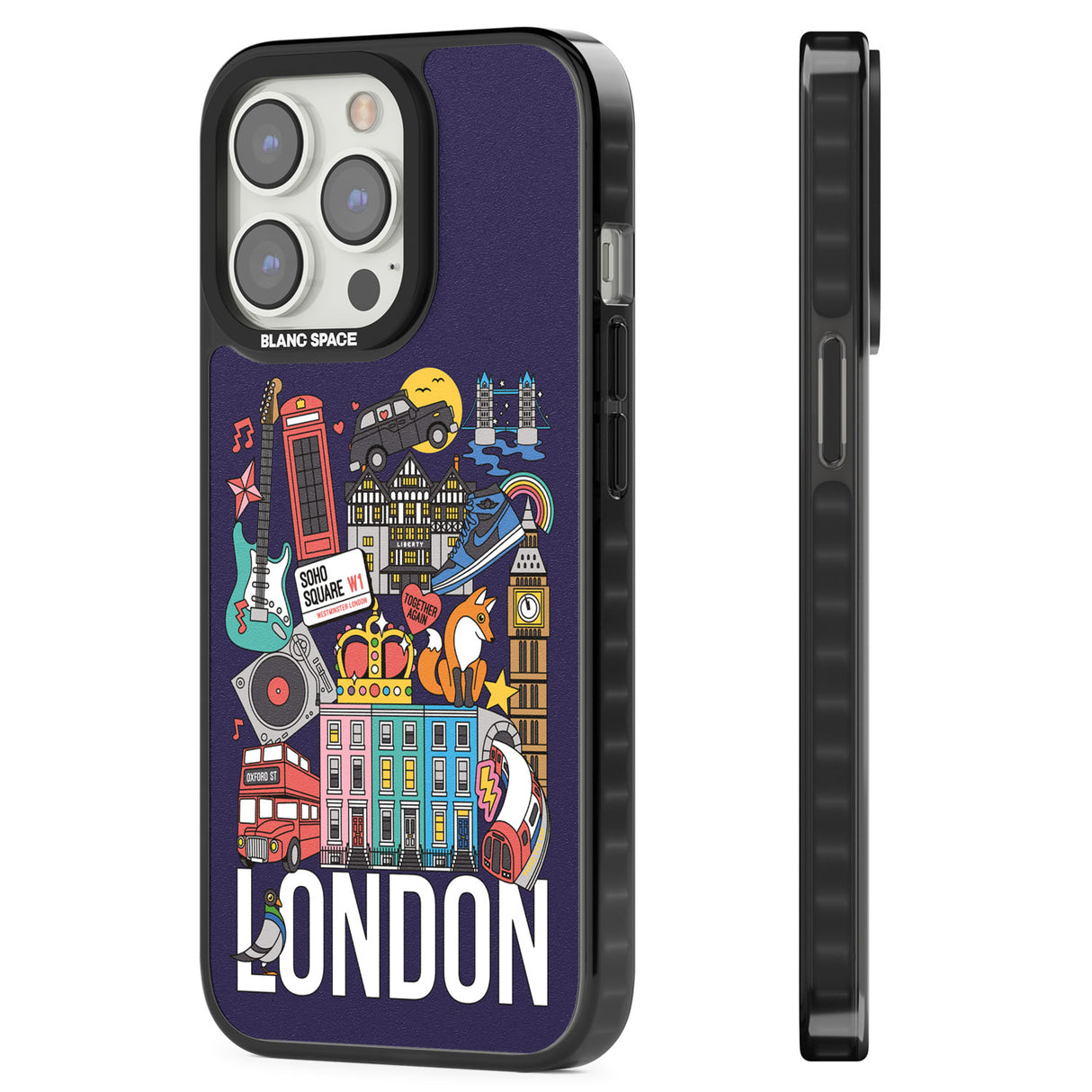 London Calling Magsafe Black Impact Phone Case for iPhone 13 Pro, iPhone 14 Pro, iPhone 15 Pro