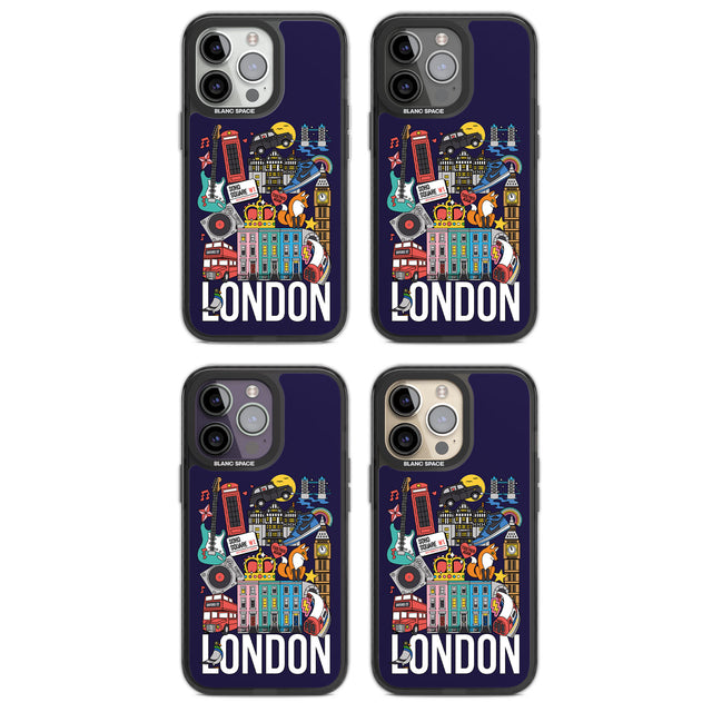 London Calling Magsafe Black Impact Phone Case for iPhone 13 Pro, iPhone 14 Pro, iPhone 15 Pro