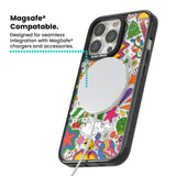 Whimsical Wonderland Magsafe Black Impact Phone Case for iPhone 13 Pro, iPhone 14 Pro, iPhone 15 Pro