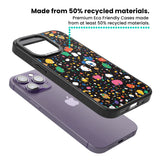 Colourful Confetti Pebbles (Black) Magsafe Black Impact Phone Case for iPhone 13 Pro, iPhone 14 Pro, iPhone 15 Pro