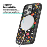 Colourful Confetti Pebbles (Black) Magsafe Black Impact Phone Case for iPhone 13 Pro, iPhone 14 Pro, iPhone 15 Pro