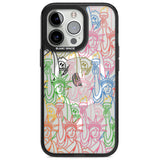 Multicolour Liberty Line Pattern Magsafe Black Impact Phone Case for iPhone 13 Pro, iPhone 14 Pro, iPhone 15 Pro