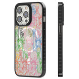 Multicolour Liberty Line Pattern Magsafe Black Impact Phone Case for iPhone 13 Pro, iPhone 14 Pro, iPhone 15 Pro