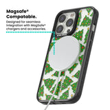 Christmas Tree Pattern Magsafe Black Impact Phone Case for iPhone 13 Pro, iPhone 14 Pro, iPhone 15 Pro