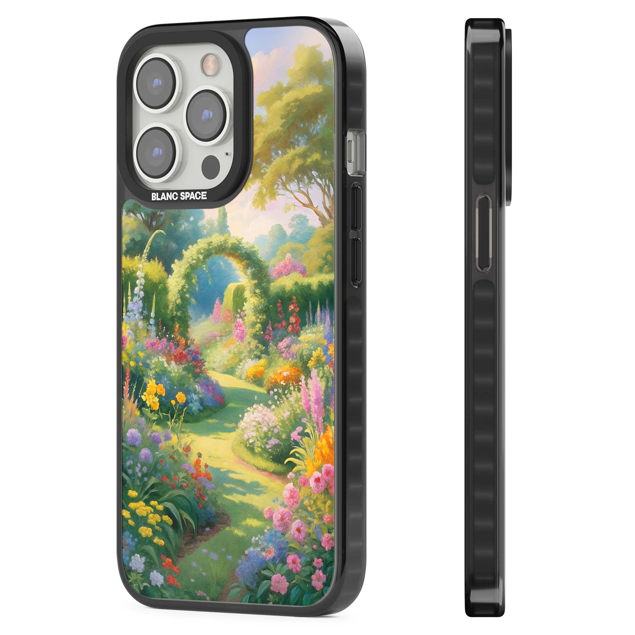 The Painter's Garden floral iPhone case | Black Impact Magsafe case for iPhone 13 Pro, iPhone 14 Pro, iPhone 15 Pro