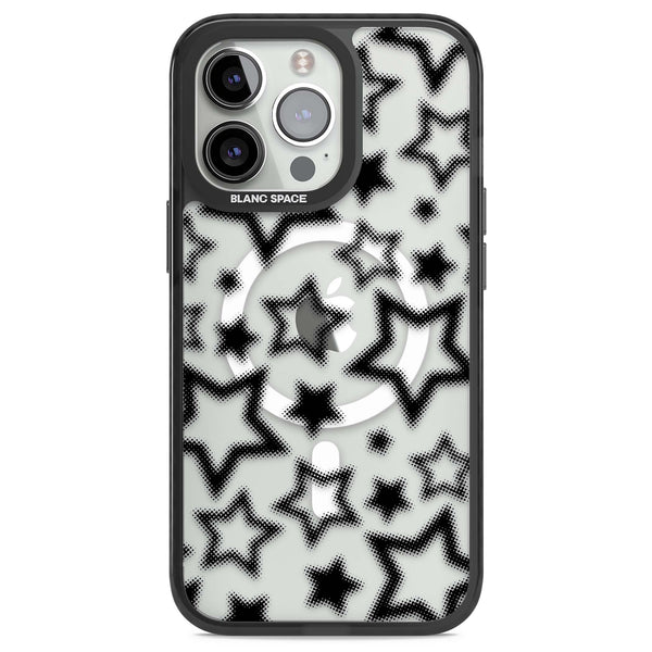 Black Halftone Stars (Clear)