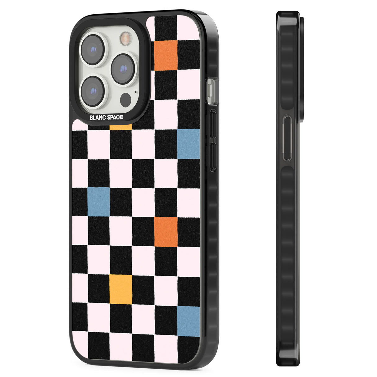 Vibrant Retro Checkered Magsafe Black Impact Phone Case for iPhone 13 Pro, iPhone 14 Pro, iPhone 15 Pro