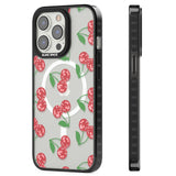 Disco Cherry Pattern Magsafe Black Impact Phone Case for iPhone 13 Pro, iPhone 14 Pro, iPhone 15 Pro