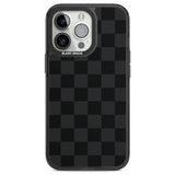 BLACK CHECKERED Black Impact Phone Case for iPhone 13 Pro, iPhone 14 Pro, iPhone 15 Pro