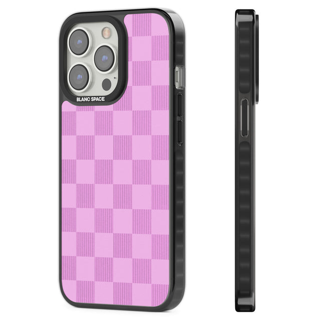 BUBBLEGUM CHECKERED Black Impact Phone Case for iPhone 13 Pro, iPhone 14 Pro, iPhone 15 Pro