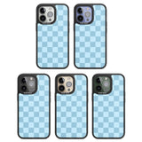 SKYBLUE CHECKERED Black Impact Phone Case for iPhone 13 Pro, iPhone 14 Pro, iPhone 15 Pro