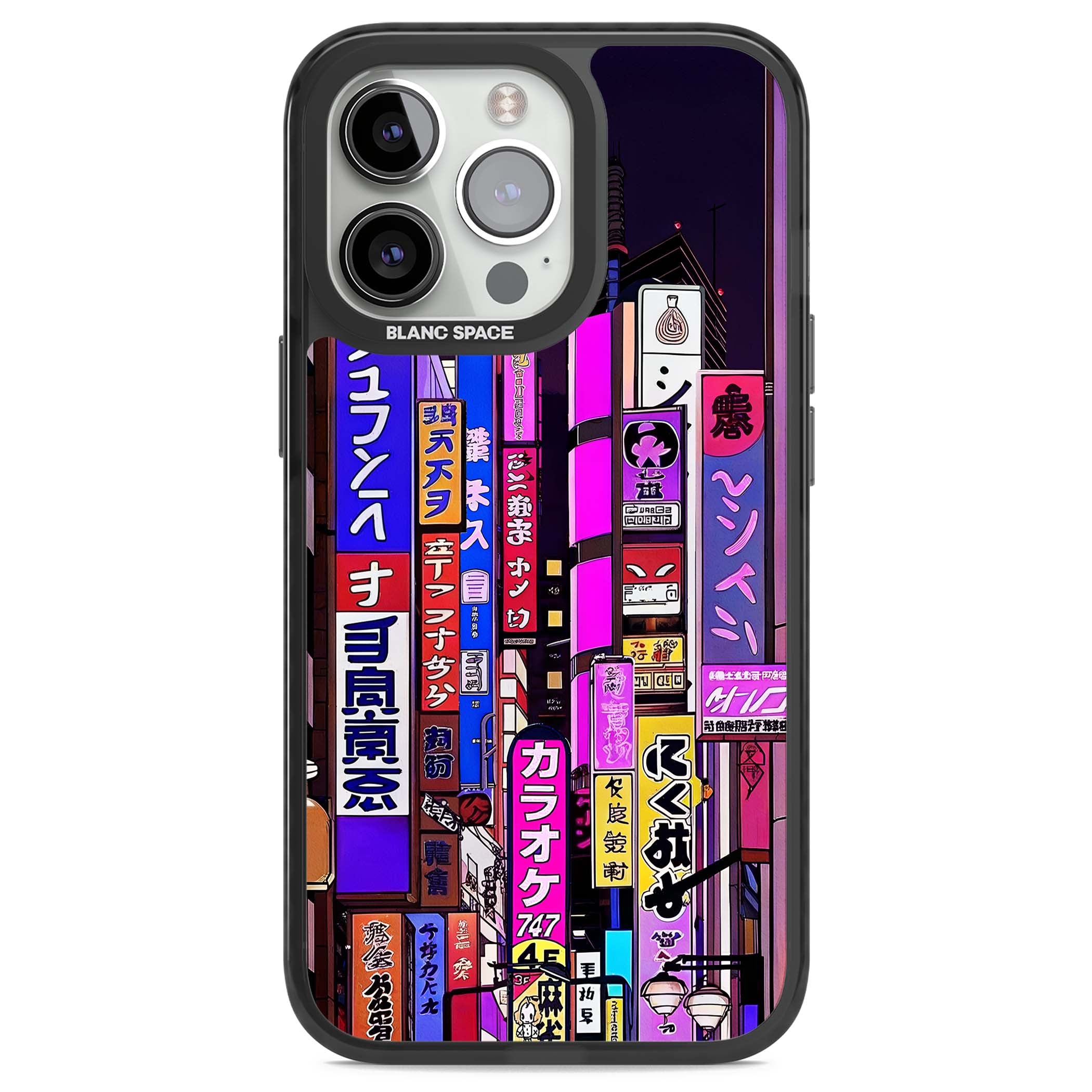 NEON NIGHT anime iPhone case | Black Impact case for iPhone 13 Pro, iPhone 14 Pro, iPhone 15 Pro