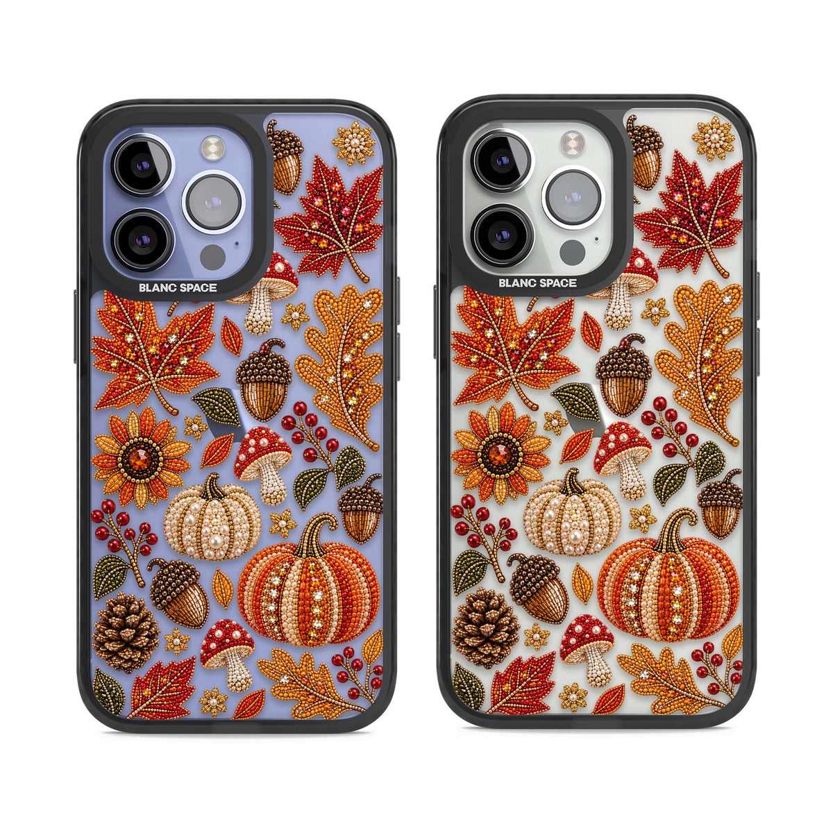 Beaded Autumn iPhone case | Black Impact case for iPhone 13 Pro, iPhone 14 Pro, iPhone 15 Pro