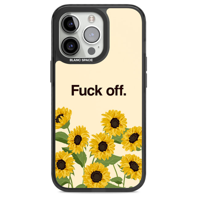 Fuck off Black Impact Phone Case for iPhone 13 Pro, iPhone 14 Pro, iPhone 15 Pro