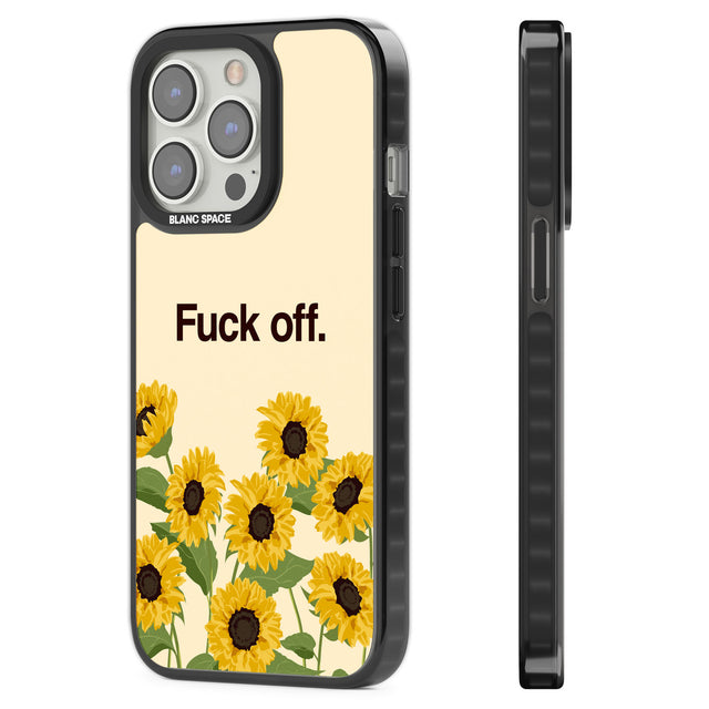 Fuck off Black Impact Phone Case for iPhone 13 Pro, iPhone 14 Pro, iPhone 15 Pro