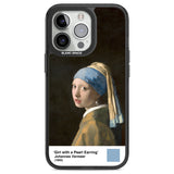 Girl with a Pearl Earring Black Impact Phone Case for iPhone 13 Pro, iPhone 14 Pro, iPhone 15 Pro