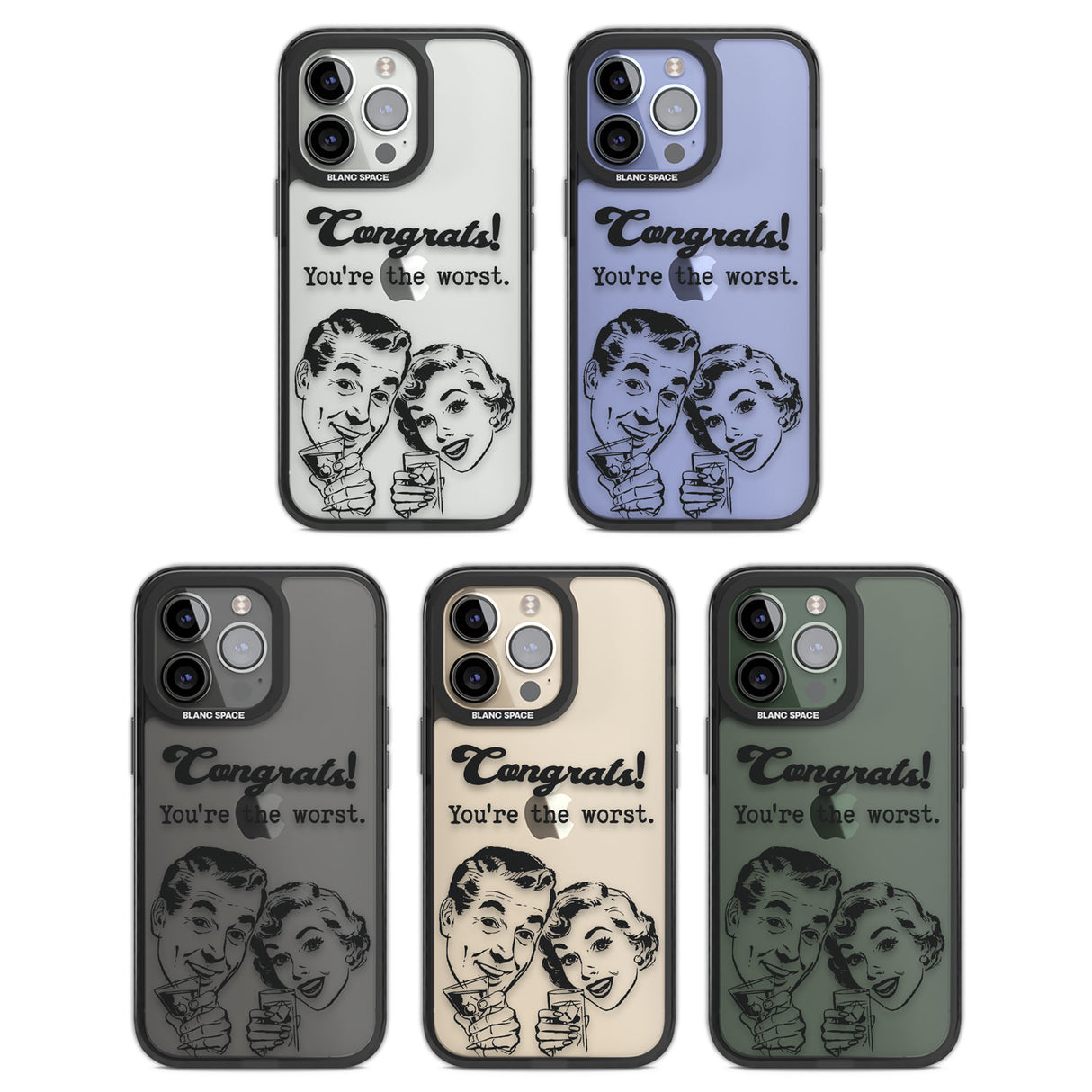 Congrats! You're the worst Black Impact Phone Case for iPhone 13 Pro, iPhone 14 Pro, iPhone 15 Pro