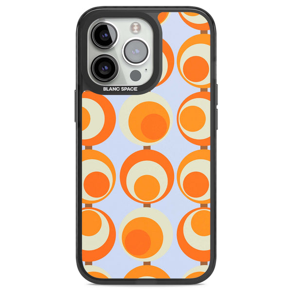 Mid Century Blue Orange Pattern