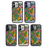 Psychedelic Jungle Dragon Black Impact Phone Case for iPhone 13 Pro, iPhone 14 Pro, iPhone 15 Pro