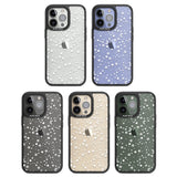 White Cosmic Galaxy Pattern Black Impact Phone Case for iPhone 13 Pro, iPhone 14 Pro, iPhone 15 Pro