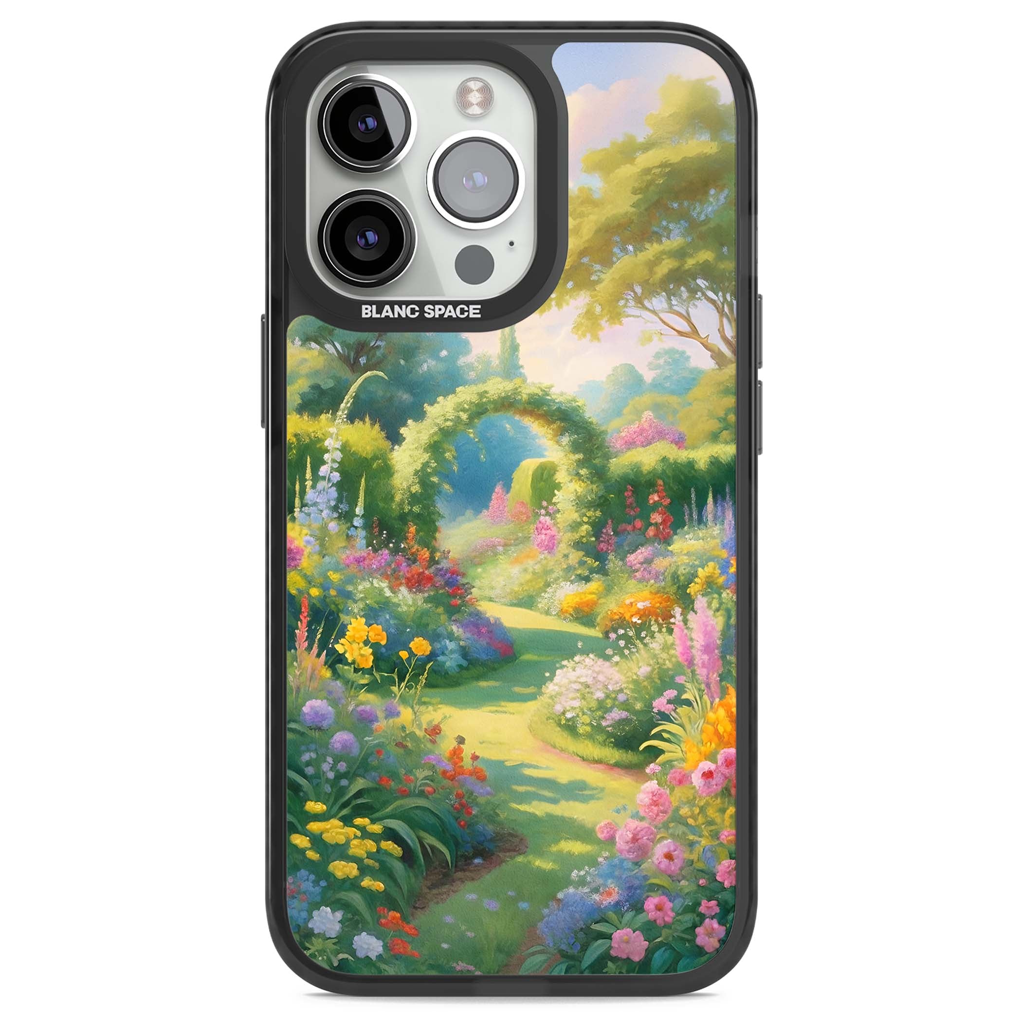 The Painter's Garden floral iPhone case | Black Impact case for iPhone 13 Pro, iPhone 14 Pro, iPhone 15 Pro