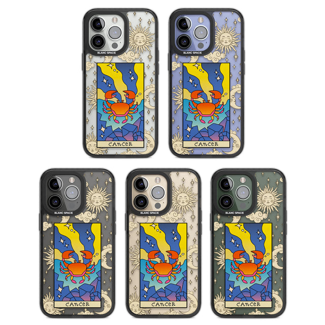 Celestial Zodiac - Cancer Black Impact Phone Case for iPhone 13 Pro, iPhone 14 Pro, iPhone 15 Pro