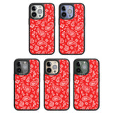 Red Bandana Black Impact Phone Case for iPhone 13 Pro, iPhone 14 Pro, iPhone 15 Pro