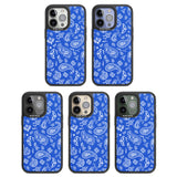 Blue Bandana Black Impact Phone Case for iPhone 13 Pro, iPhone 14 Pro, iPhone 15 Pro