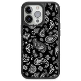 Black Bandana Black Impact Phone Case for iPhone 13 Pro, iPhone 14 Pro, iPhone 15 Pro