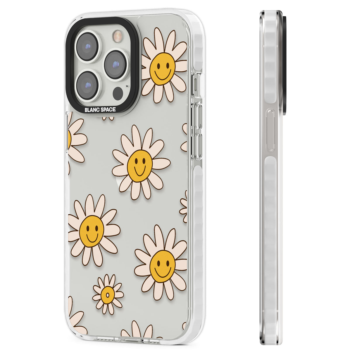 Daisy Faces Clear Impact Phone Case for iPhone 13 Pro, iPhone 14 Pro, iPhone 15 Pro