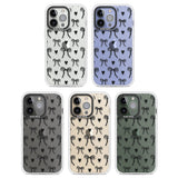 Black Bows & Hearts Clear Impact Phone Case for iPhone 13 Pro, iPhone 14 Pro, iPhone 15 Pro