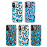 Blue Butterflies Clear Impact Phone Case for iPhone 13 Pro, iPhone 14 Pro, iPhone 15 Pro