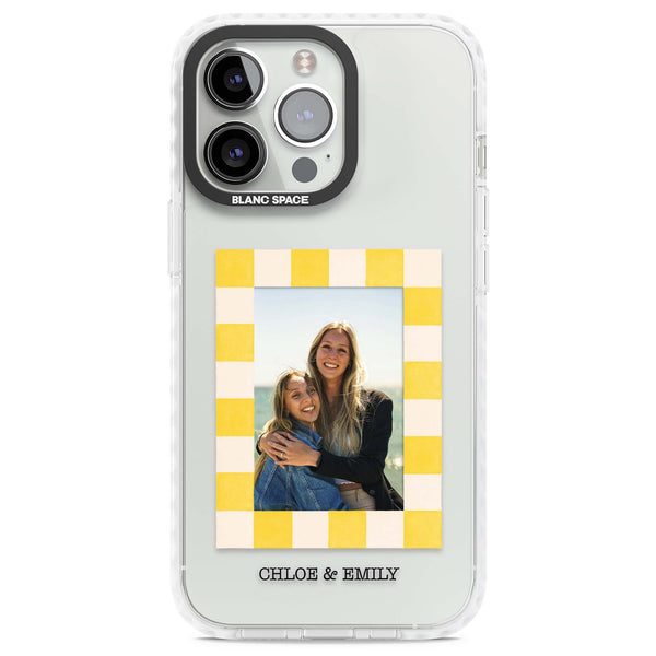 Personalised Yellow Check Photo