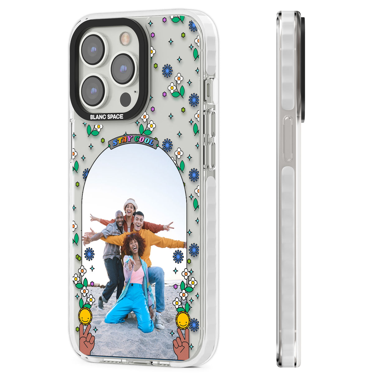 Personalised Summer Photo Frame Clear Impact Phone Case for iPhone 13 Pro, iPhone 14 Pro, iPhone 15 Pro