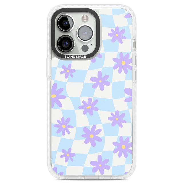 Serene Skies & Flowers Clear Impact Phone Case for iPhone 13 Pro, iPhone 14 Pro, iPhone 15 Pro