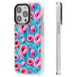 Tropical Pink Poppies Clear Impact Phone Case for iPhone 13 Pro, iPhone 14 Pro, iPhone 15 Pro