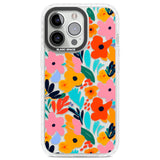 Floral Fiesta Clear Impact Phone Case for iPhone 13 Pro, iPhone 14 Pro, iPhone 15 Pro