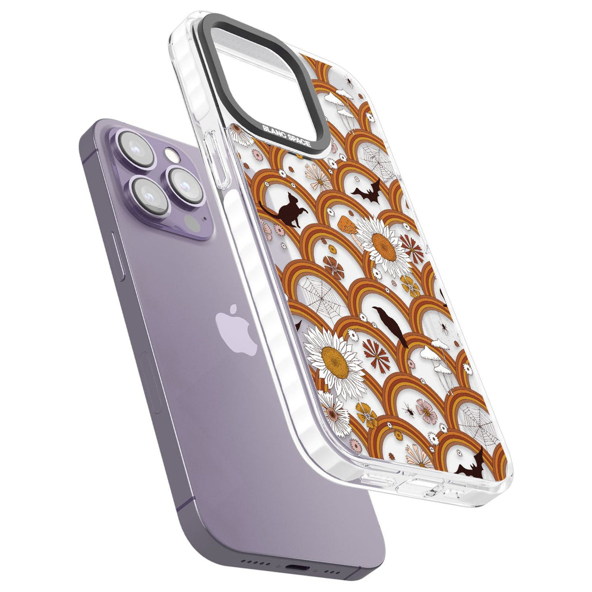 Halloween Skulls and FlowersPhone Case for iPhone 14 Pro